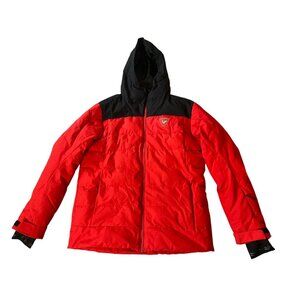 Rossignol Mens Red & Black Hooded Ski Jacket XL